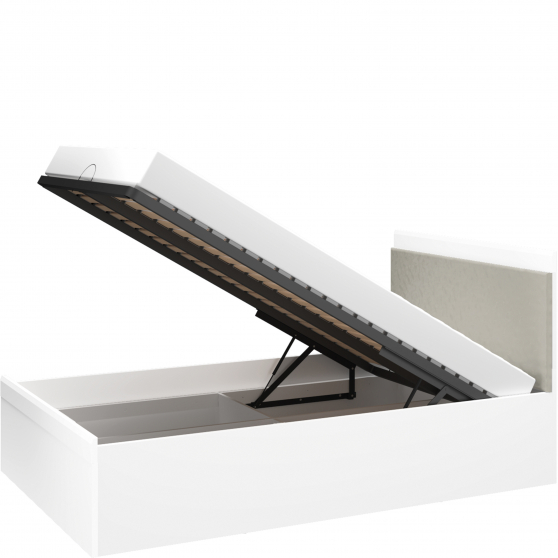 Łóżko 120 x 200 ze stelażem i pojemnikiem 15 LAHTI Podstawowe