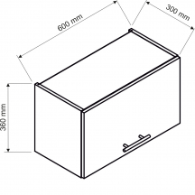 Szafka górna nadstawka 1 klapa W..OKGR ZOYA Szkic (5)