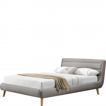 ELANDA 140 jasny popiel Halmar Łóżko tapicerowane Podstawowe