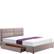 MERIDA 160 beż Halmar Łóżko tapicerowane Podstawowe
