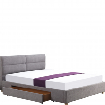 MERIDA 160 jasny popiel Halmar Łóżko tapicerowane Podstawowe