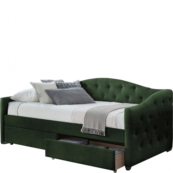 ALOHA 90 ciemny zielony Halmar Łóżko tapicerowane Podstawowe