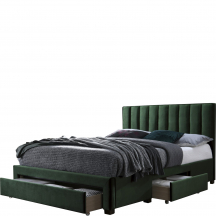 GRACE 160 ciemny zielony Halmar Łóżko tapicerowane Podstawowe