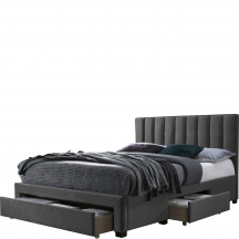 GRACE 160 popielaty Halmar Łóżko tapicerowane Podstawowe