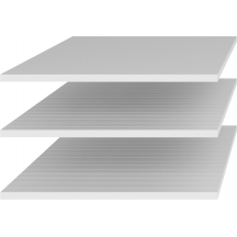 Dodatkowe półki do szafy - 3szt TYP-02 SIGMA Podstawowe