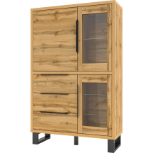 Witryna wysoka 3-drzwiowa Dąb Wotan 24N0HK12 TYP-12 HALLE Podstawowe