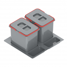 Pojemniki na odpady do szafki DZS 6 2 x 15 L Podstawowe