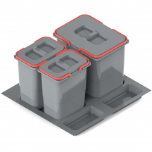 Pojemniki na odpady do szafki DZS 6 2 x 7L + 1 x 15 L Podstawowe