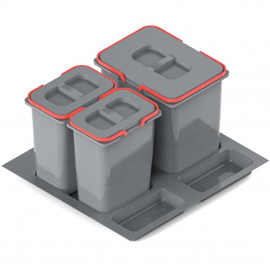 Pojemniki na odpady do szafki DZS 6 2 x 7L + 1 x 15 L Podstawowe