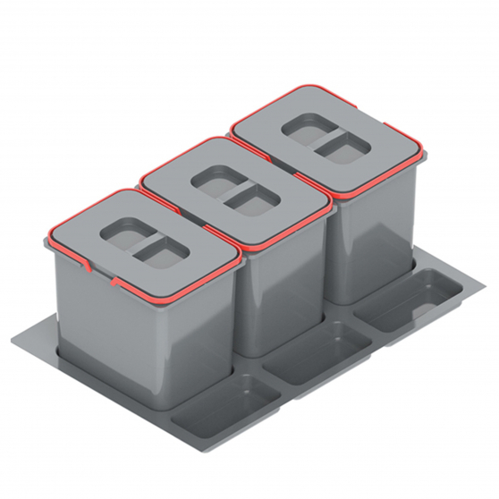 Pojemniki na odpady do szafki DZS 8 3 x 15 L Podstawowe