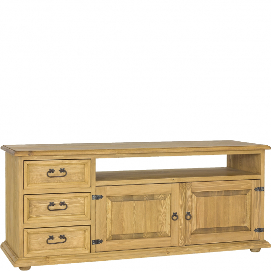 Szafka RTV drewniana sosnowa RV703 RUSTIKAL Podstawowe (1)