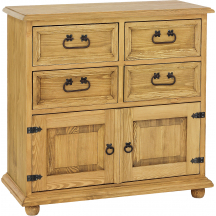 Komoda drewniana sosnowa KD701 RUSTIKAL Podstawowe