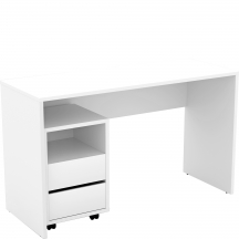 Zestaw Biurko z kontenerkiem 2497LZ07 TYP-07 AGAPI Biały Mat Podstawowe