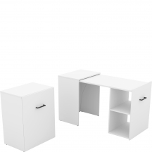 Biurko rozsuwane 2497LV03 TYP-03 SMART Biały Mat Podstawowe