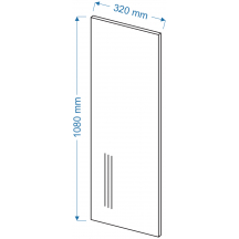 Panel boczny zakończeniowy górny wysoki 108/32 Szkic