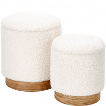 Zestaw dwóch puf CANCUN Podstawowe