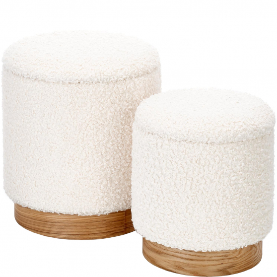 Zestaw dwóch puf CANCUN Podstawowe