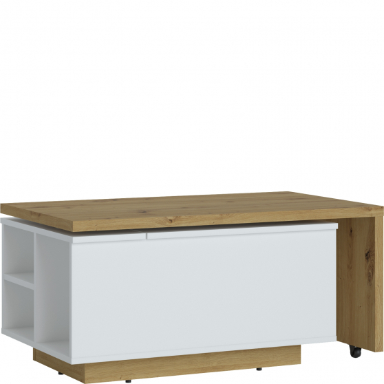 Ława rozkładana MWTT04 Biały Alpejski / Dąb Artisan Podstawowe