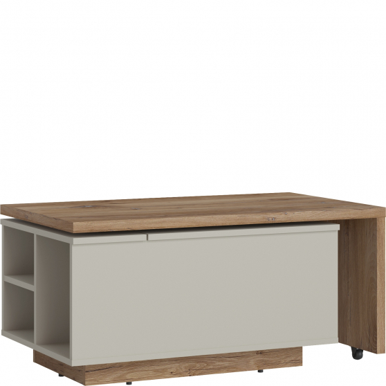 Ława rozkładana MWTT04 Szary Krzemowy / Dąb Flagstaff Ciemny Podstawowe