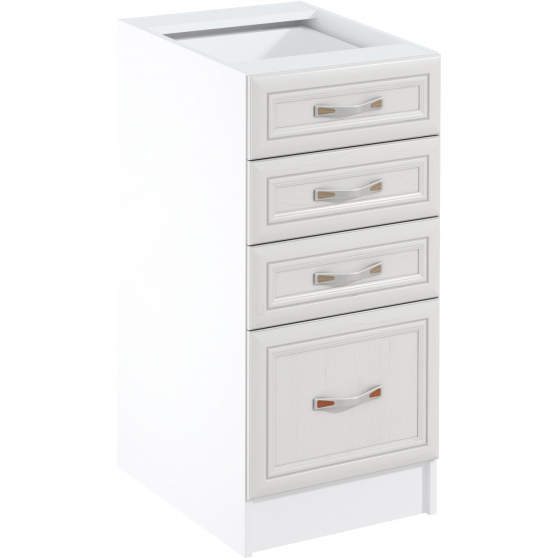 Szafka dolna stojąca 4 szuflady D40S4 SYCYLIA WHITE Podstawowe
