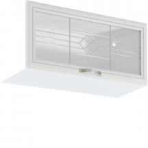 Szafka górna wisząca z witryną 1 drzwi G80KS SYCYLIA WHITE Podstawowe
