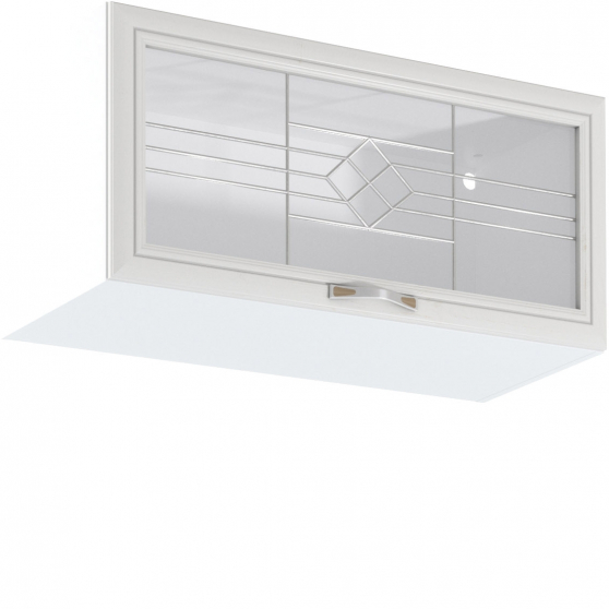 Szafka górna wisząca z witryną 1 drzwi G80KS SYCYLIA WHITE Podstawowe