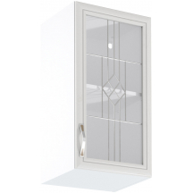 Szafka górna wisząca z witryną 1 drzwi G40S Prawa SYCYLIA WHITE Podstawowe