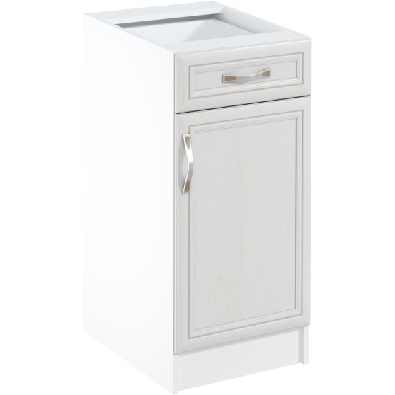 Szafka dolna stojąca 1 drzwi 1 szuflada D40S1 Prawa SYCYLIA WHITE Podstawowe