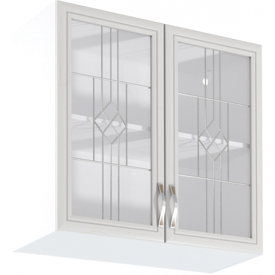 Szafka górna wisząca z witryną 2 drzwi G80S SYCYLIA WHITE Podstawowe