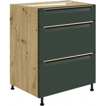 Szafka dolna stojąca 3 szuflady 60 cm GLA-10D GLAMOUR GREEN Podstawowe