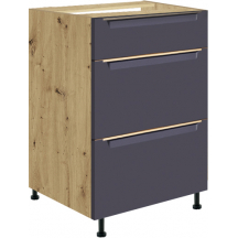 Szafka dolna stojąca 3 szuflady 50 cm GLA-9D GLAMOUR BLUE Podstawowe
