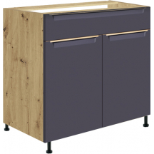 Szafka dolna stojąca 1 szuflada 2 drzwi 80 cm GLA-6D GLAMOUR BLUE Podstawowe