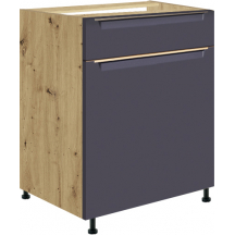 Szafka dolna stojąca 1 szuflada 1 drzwi 60 cm GLA-5D GLAMOUR BLUE Podstawowe