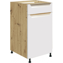 Szafka dolna stojąca 1 szuflada 1 drzwi 40 cm GLA-2D GLAMOUR WHITE Podstawowe