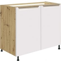 Szafka pod zlewozmywak 2 drzwi 90 cm GLA-13D GLAMOUR WHITE Podstawowe