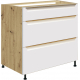 Szafka dolna stojąca 3 szuflady 80 cm GLA-22D GLAMOUR WHITE Podstawowe