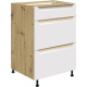 Szafka dolna stojąca 3 szuflady 50 cm GLA-9D GLAMOUR WHITE Podstawowe