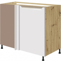 Szafka dolna stojąca narożna 1 drzwi Prawa GLA-25D GLAMOUR WHITE Podstawowe