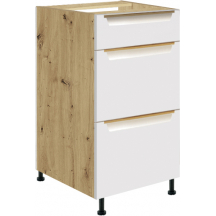 Szafka dolna stojąca 3 szuflady 40 cm GLA-8D GLAMOUR WHITE Podstawowe