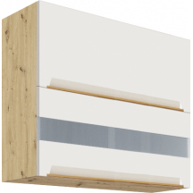 Szafka górna wisząca witryna 2 klapy 80 cm GLA-41G GLAMOUR WHITE Podstawowe