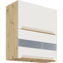 Szafka górna wisząca witryna 2 klapy 60 cm GLA-40G GLAMOUR WHITE Podstawowe
