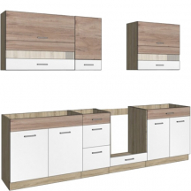 Zestaw mebli kuchennych C 260 cm INFINITY GRAY Widok z innej strony