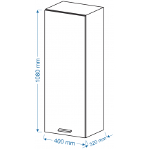 Szafka górna wisząca W 4/1080 VELLA Szkic