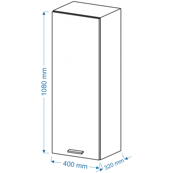 Szafka górna wisząca W 4/1080 VELLA Szkic
