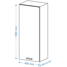 Szafka górna wisząca W 45/1080 VELLA Szkic