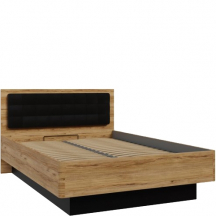 Łóżko 140 x 200 ze stelażem i pojemnikiem JLTL3141-M397 TULUZA BLACK Podstawowe