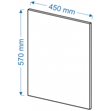 Front do zmywarki z panelem odkrytym FZ 45 A ELIN Szkic