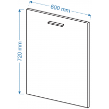 Front do zmywarki z panelem ukrytym FZ 60 B ELIN Szkic