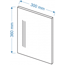 Panel boczny zakończeniowy górny 36/30 ELIN Szkic