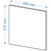 Front do zmywarki z panelem odkrytym FZ 60 A ELIN Szkic